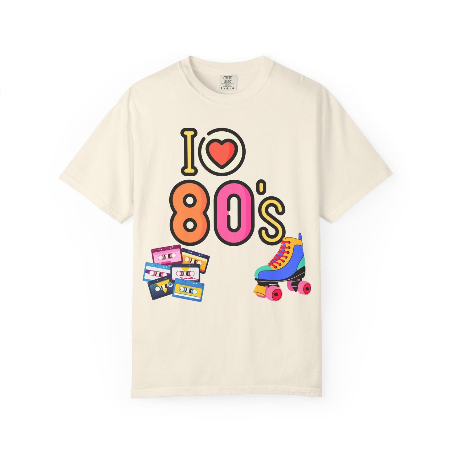 I  80s cassette & roller skate T-Shirt | Retro 1980s Design