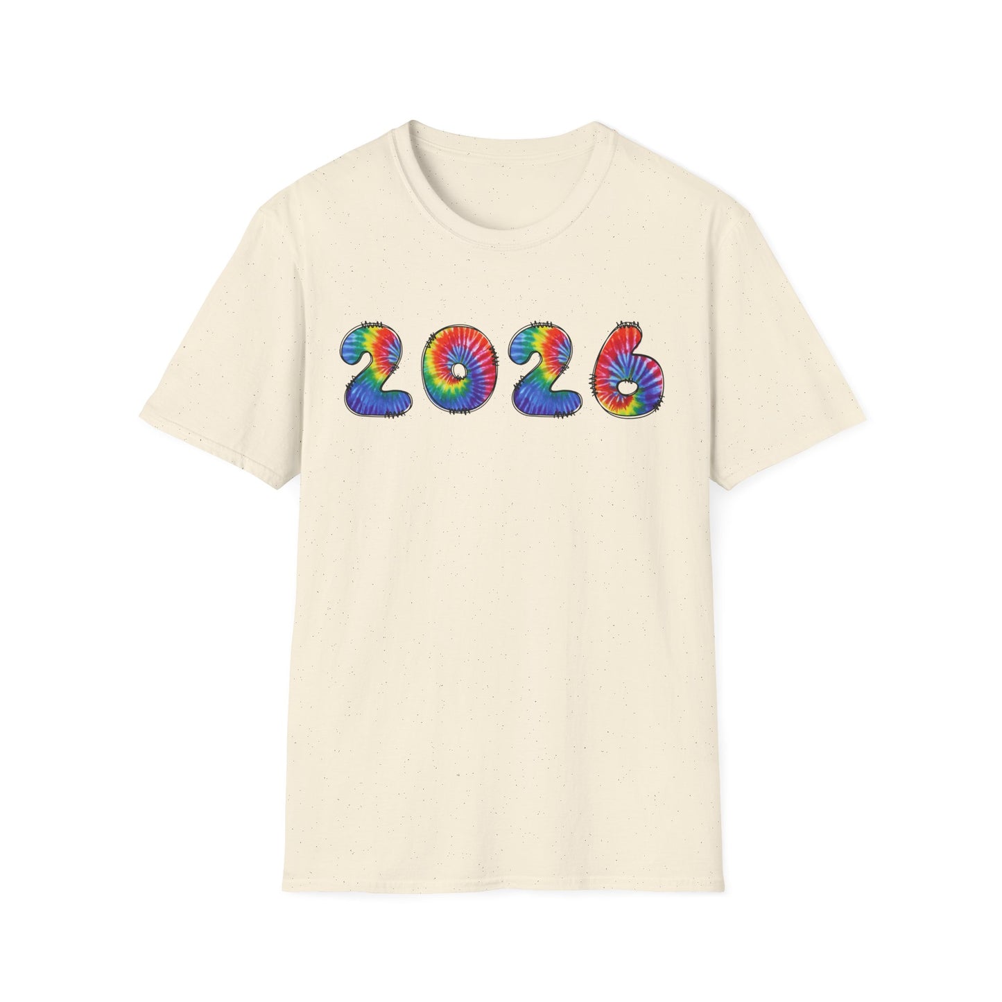 Tie Dye 2026 T-Shirt | Colorful Swirl Number Tee