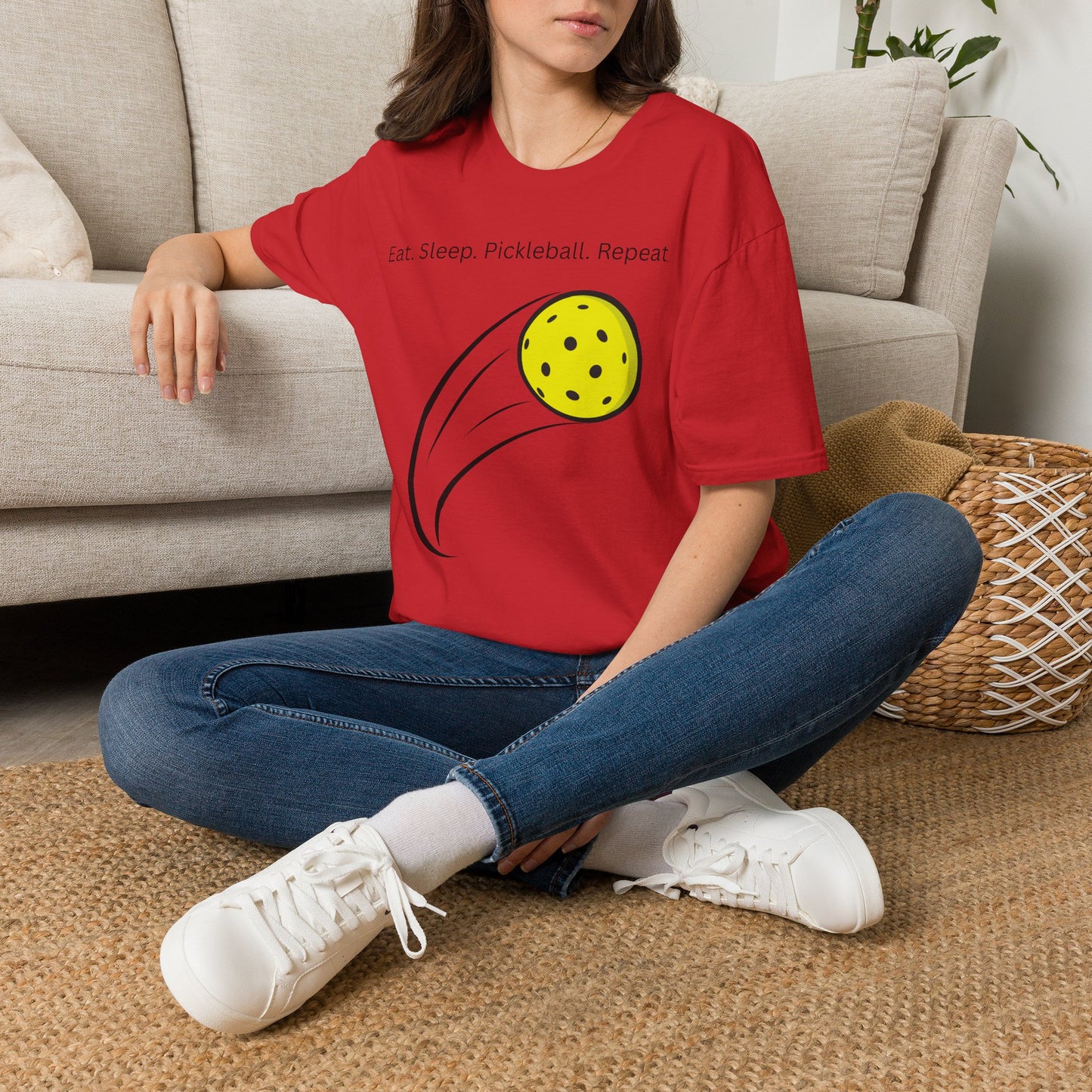 Eat. Sleep. Pickleball. Repeat. T-Shirt | Pickleball Ball Graphic Tee