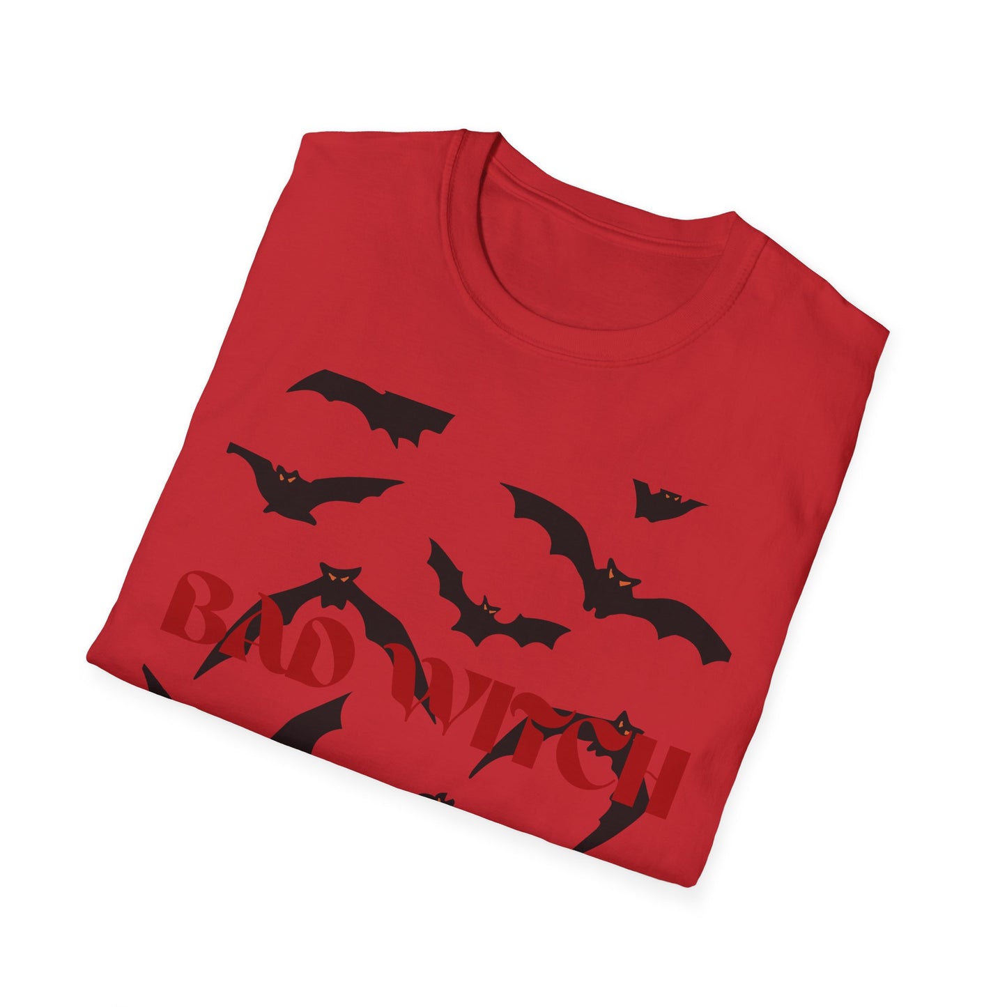 Bad Witch Halloween Unisex T-Shirt, Spooky Shirt, Halloween Costume, Witchy Tee, Bat Graphic Top, Fall Outfit