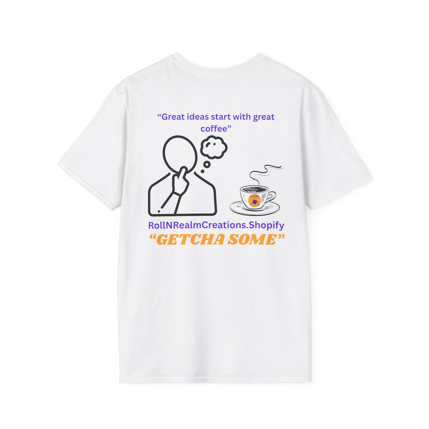 Coffee Inspiration Unisex T-Shirt, Funny Coffee Shirt, Gift for Coffee Lovers, Creative Thinker Tee, Great Ideas Apparel