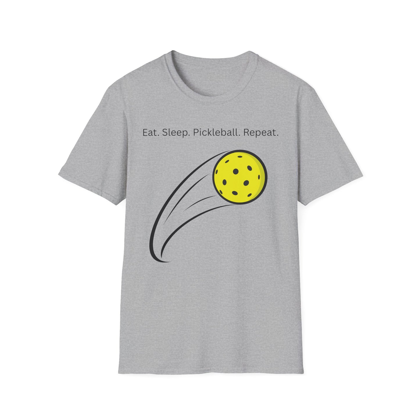 Eat. Sleep. Pickleball. Repeat. T-Shirt | Pickleball Ball Graphic Tee