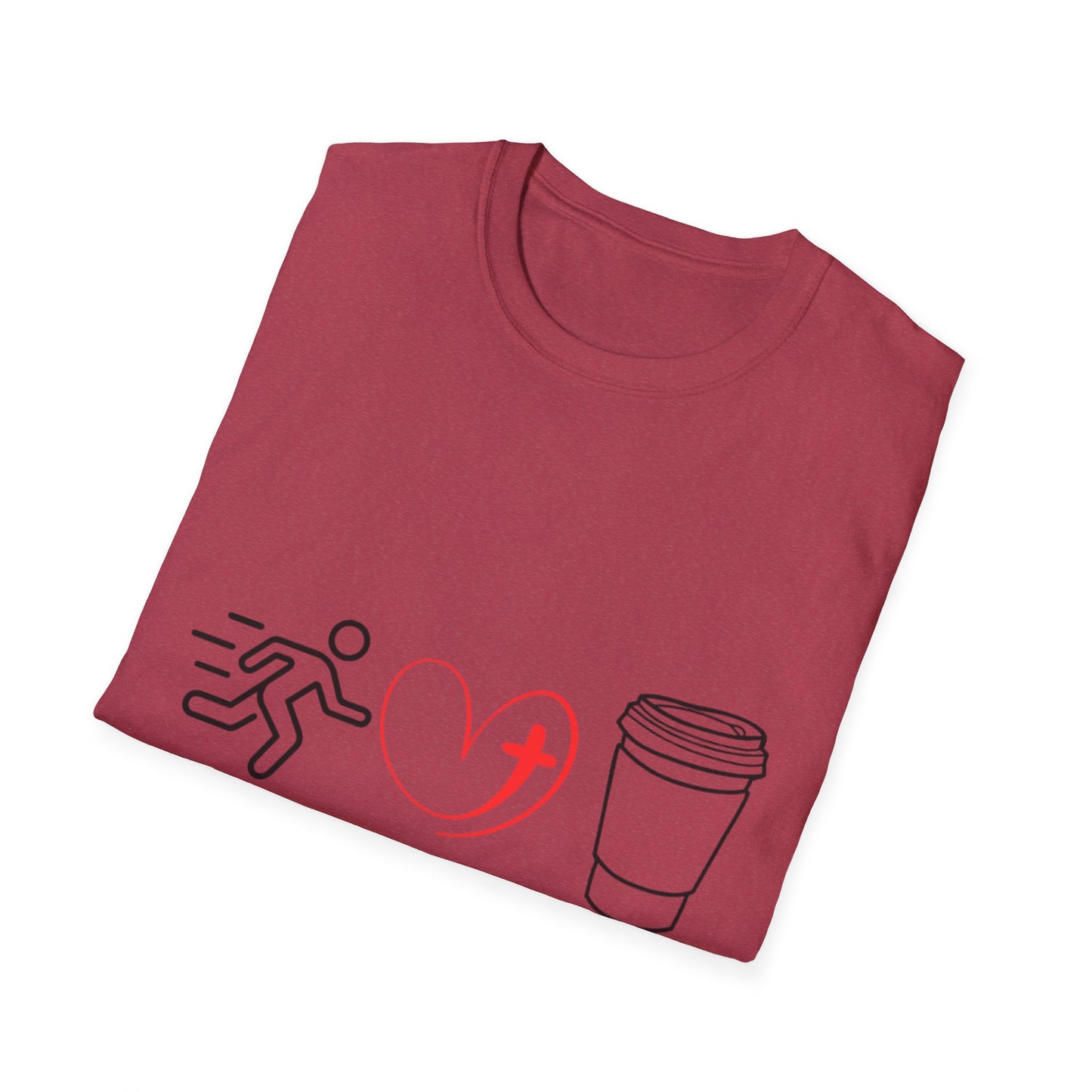 Running Faith Caffeine T-Shirt, Motivational Fitness Tee, Gift for Runners, Christian Apparel, Inspirational Workouts