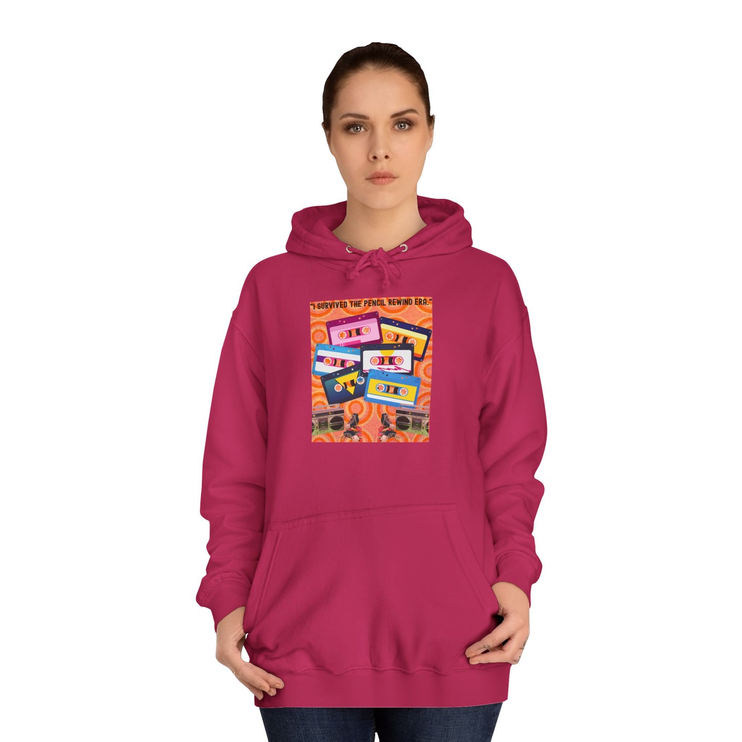 Colorful Retro College Hoodie, Unisex College Sweatshirt, Graphic Hoodie for Students, Cozy Casual Wear, Gift for College Students