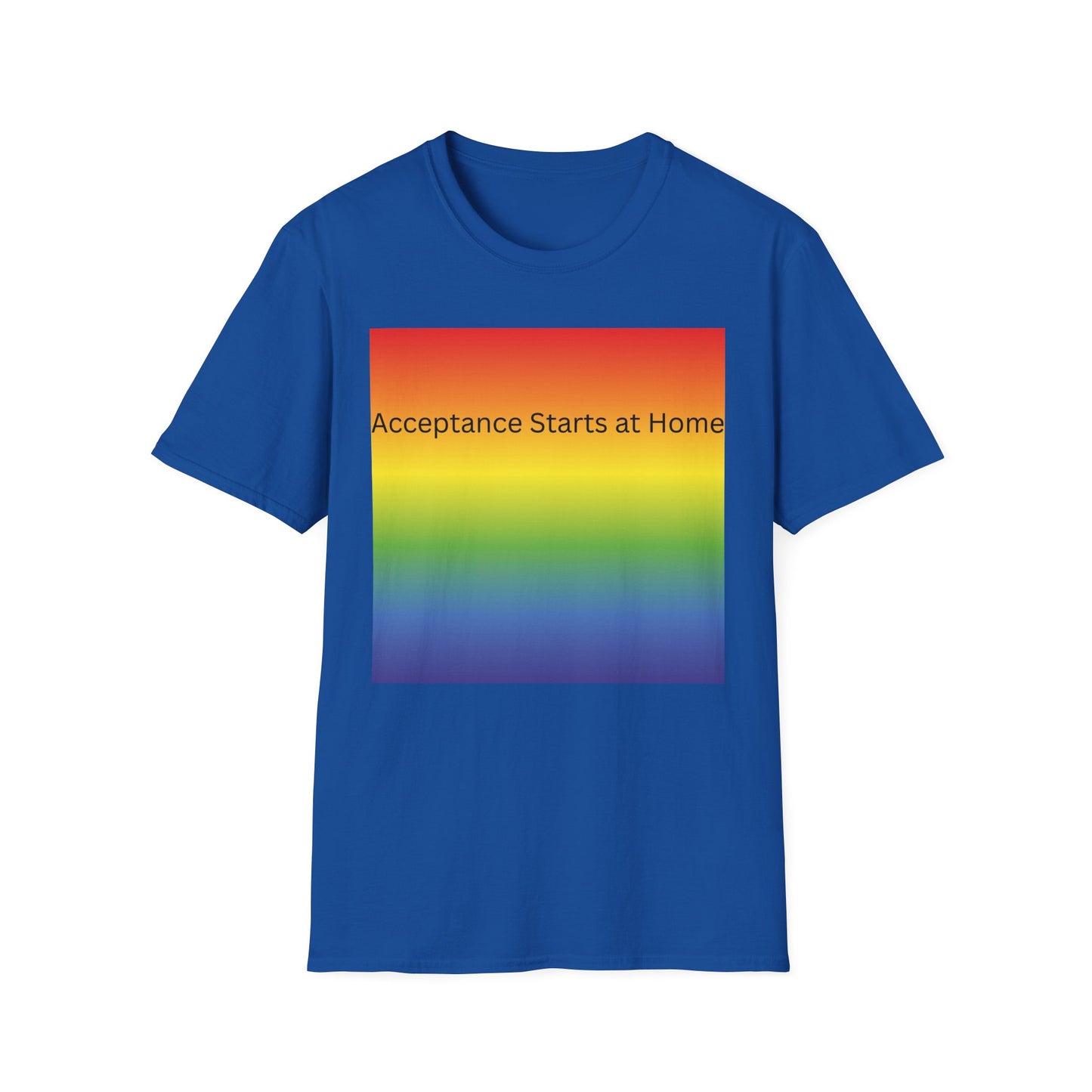 Acceptance Starts at Home T-Shirt | Rainbow Pride Tee