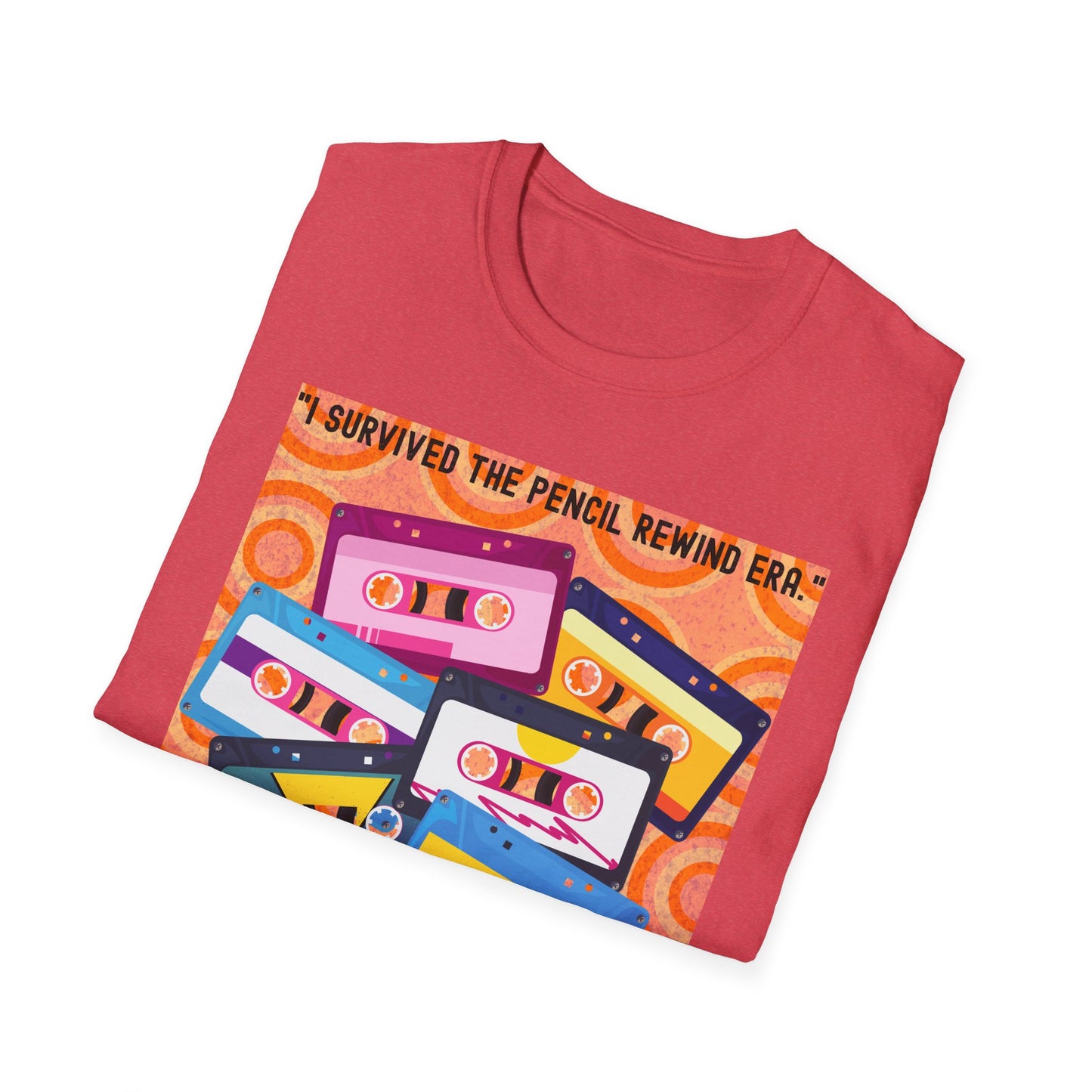 Vintage 90s T-Shirt, Retro Graphic Tee, I Survived the Pencil Rewind Era, Gift for Music Lovers, Nostalgic Apparel