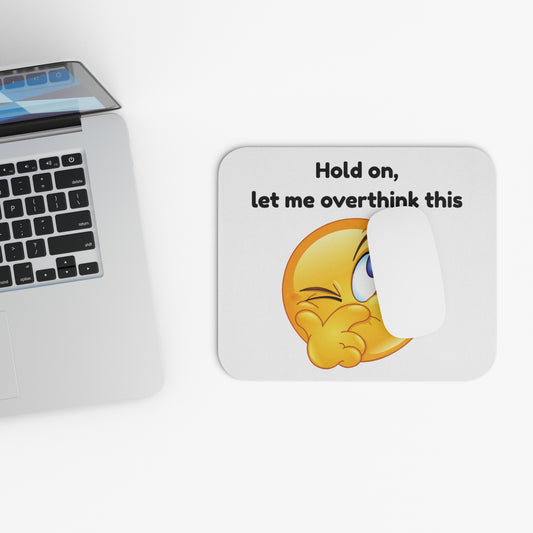 Overthink This Mouse Pad, Funny Desk Accessory, Gift for Students, Office Decor, Motivational Gift, Emoji Design