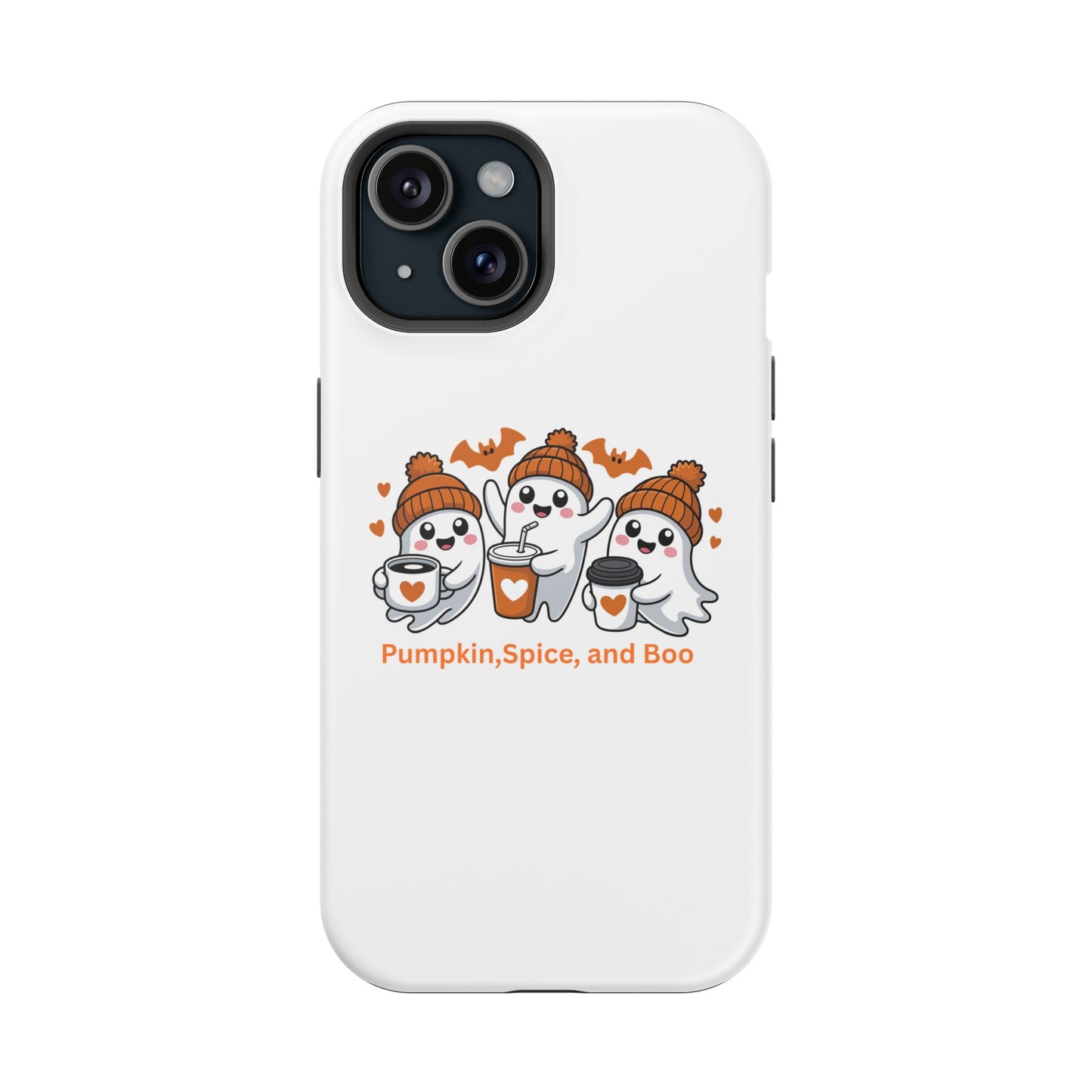 Cute Fall Ghosts Phone Case, Pumpkin Spice and Boo Cell Phone Cover, Halloween Accessory, Unique Gift for Spooky Season, Fall Decor