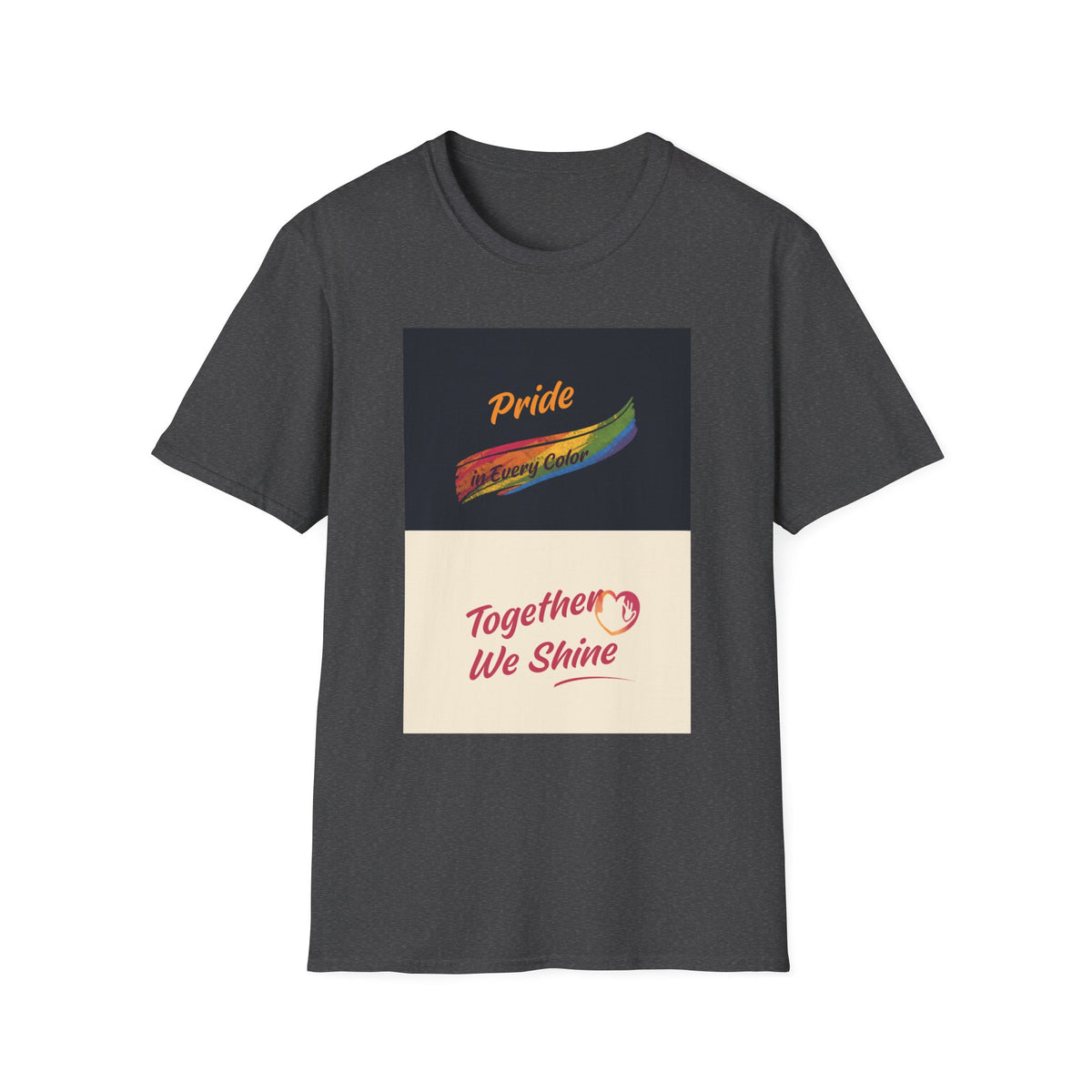 Pride Rainbow Brushstroke Together We Shine T-Shirt | LGBTQ+ Pride Tee