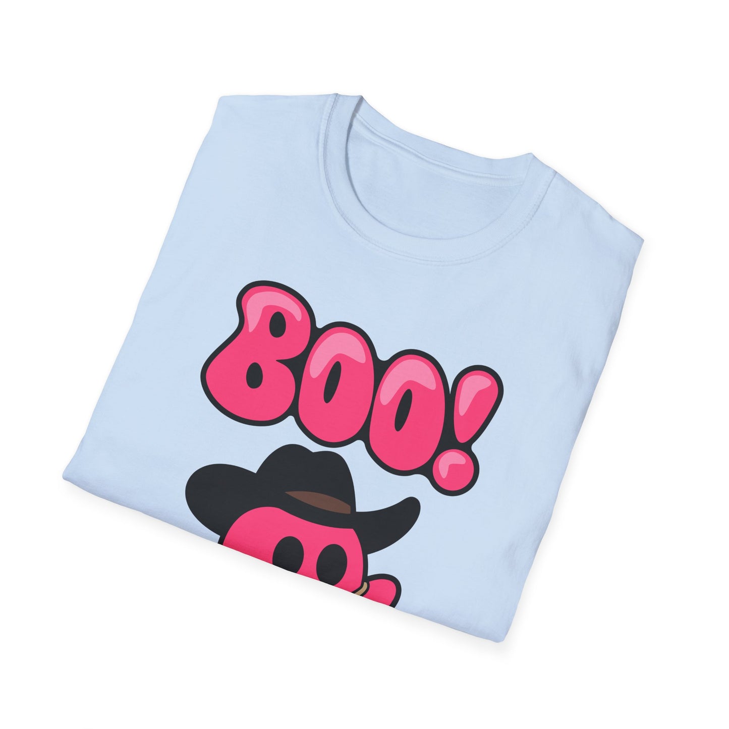 Cute Ghost Cowboy T-Shirt, Fun Graphic Tee, Unisex Halloween Apparel, Perfect Gift for Kids & Adults, Quirky Costume Tee