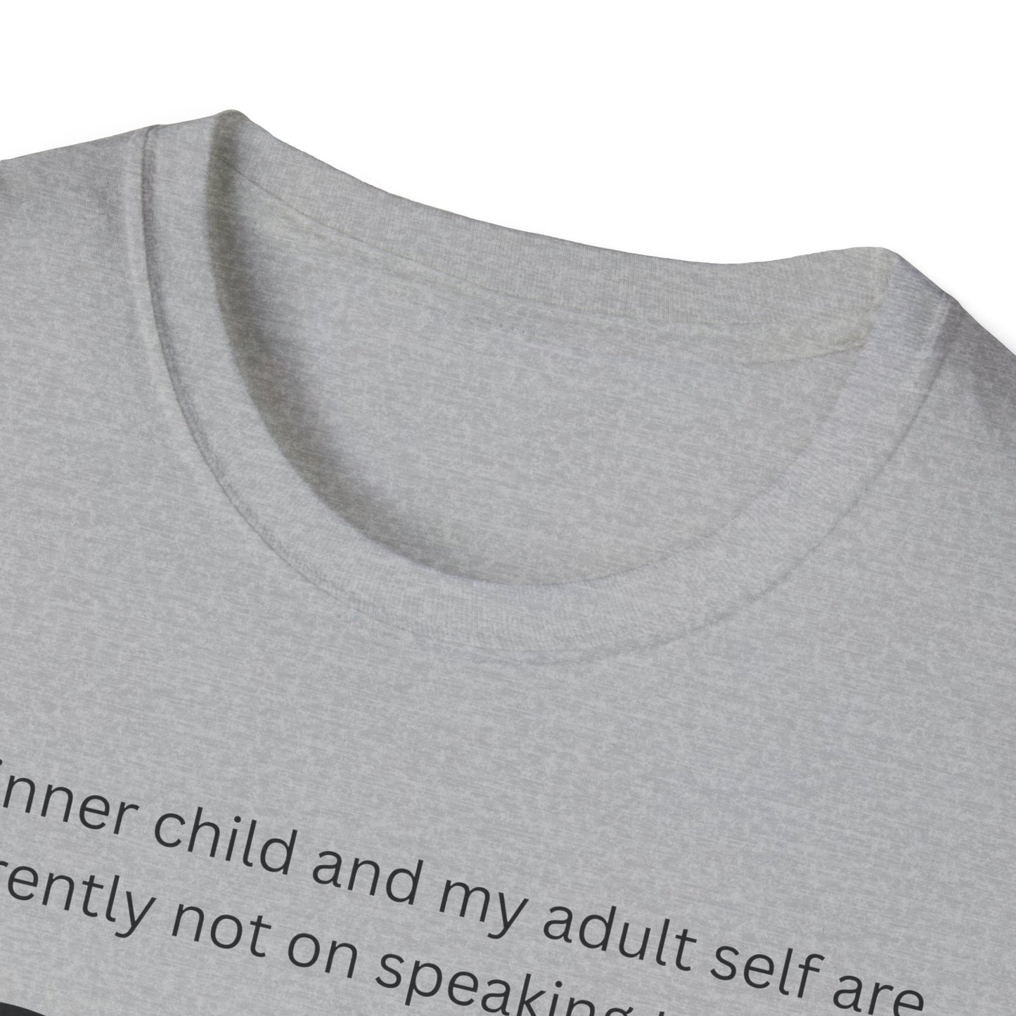 Humorous Inner Child T-Shirt, Funny Gift, Unisex Tee, Adult Humor Shirt, Self-Care Apparel, Memorable Occasion Shirt