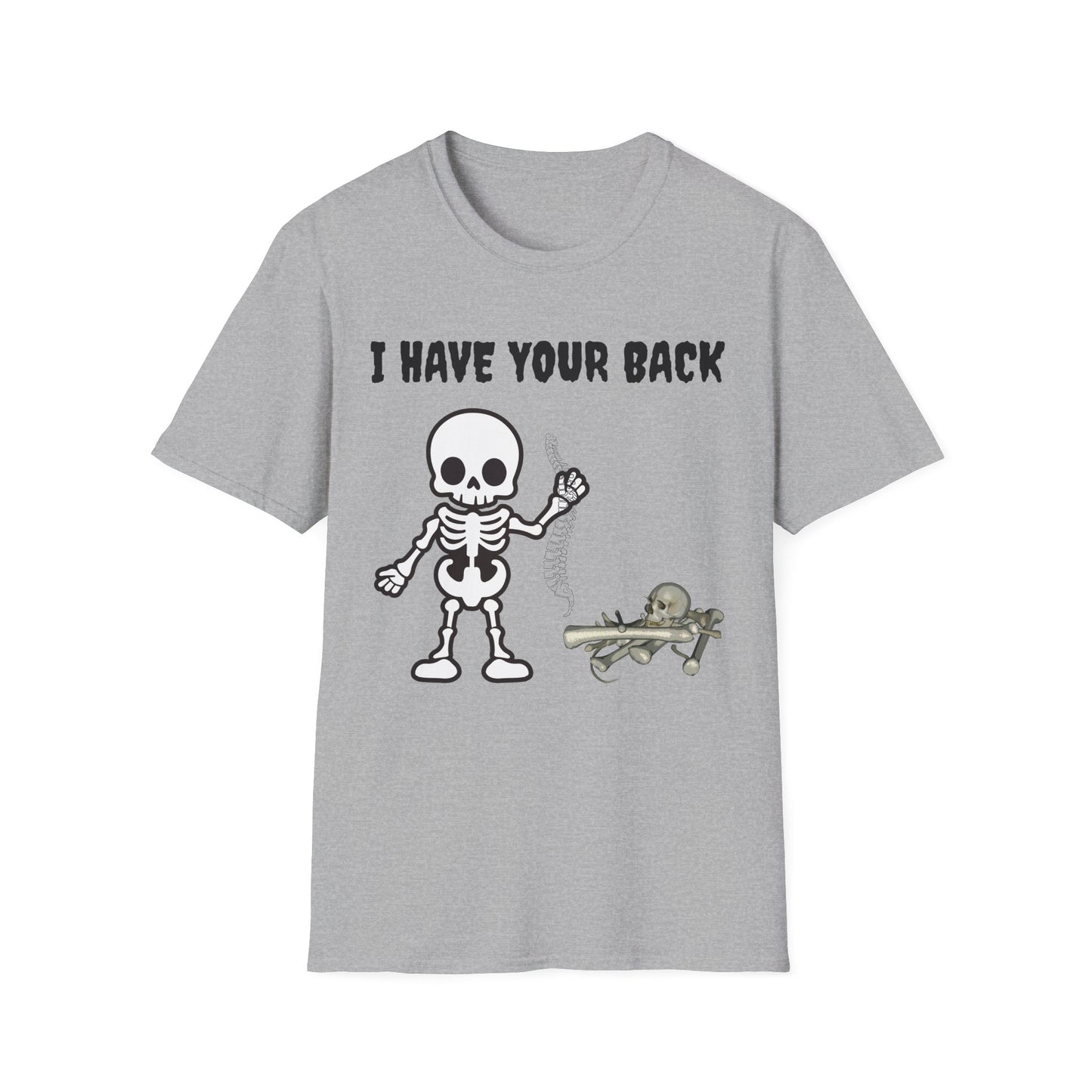 Funny Skeleton T-Shirt, I Have Your Back Tee, Halloween Costume, Gift for Friends, Unisex Softstyle Shirt, Funny Graphic Tee