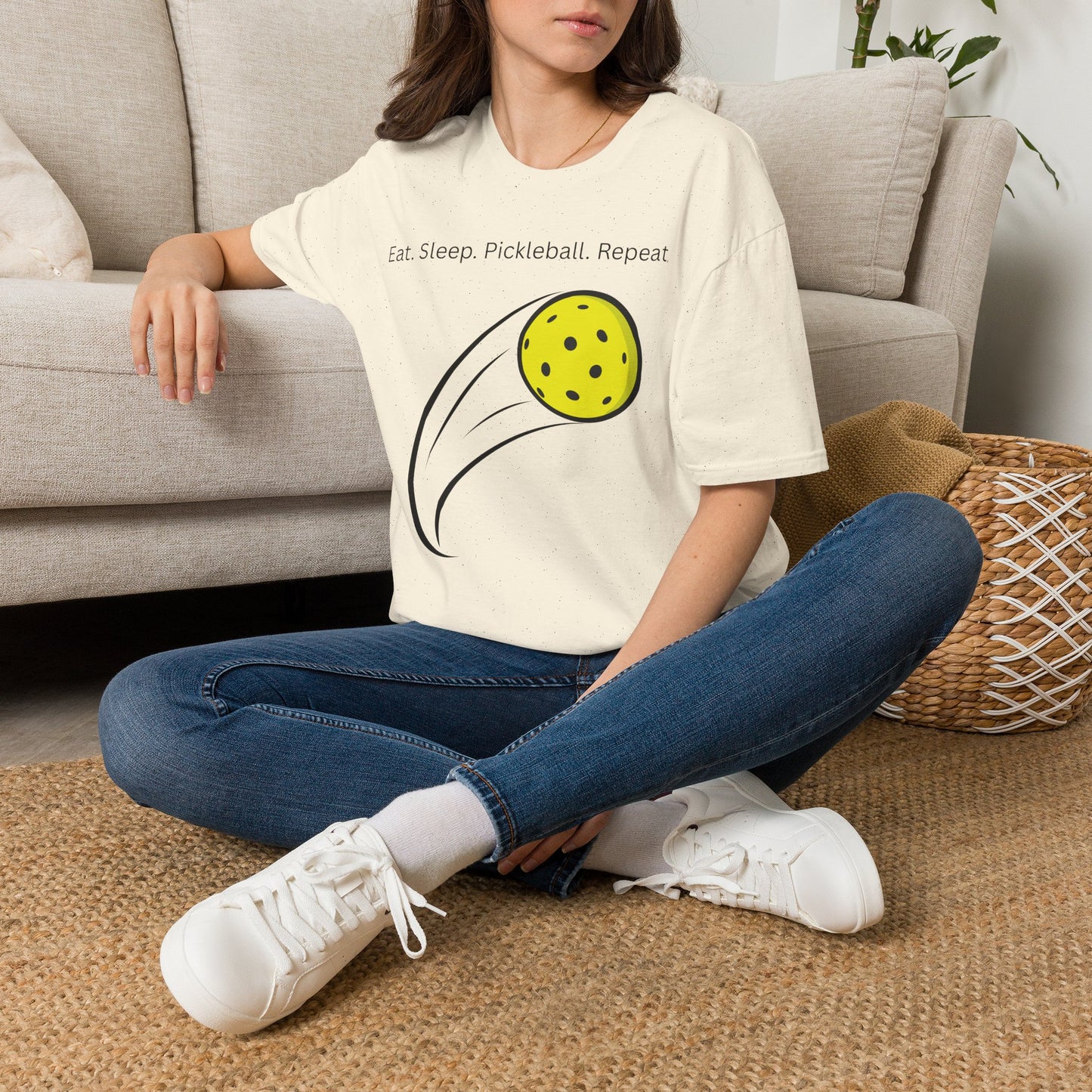 Eat. Sleep. Pickleball. Repeat. T-Shirt | Pickleball Ball Graphic Tee