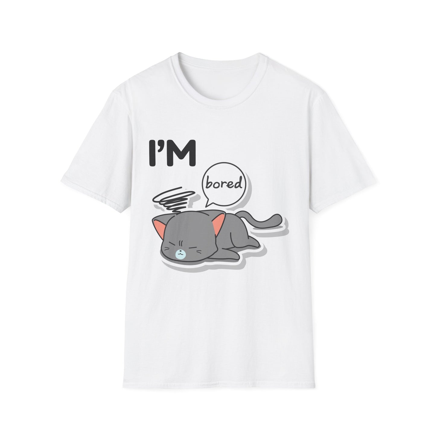 I'm Bored Sleeping Cat T-Shirt | Cute Kawaii Cat Illustration