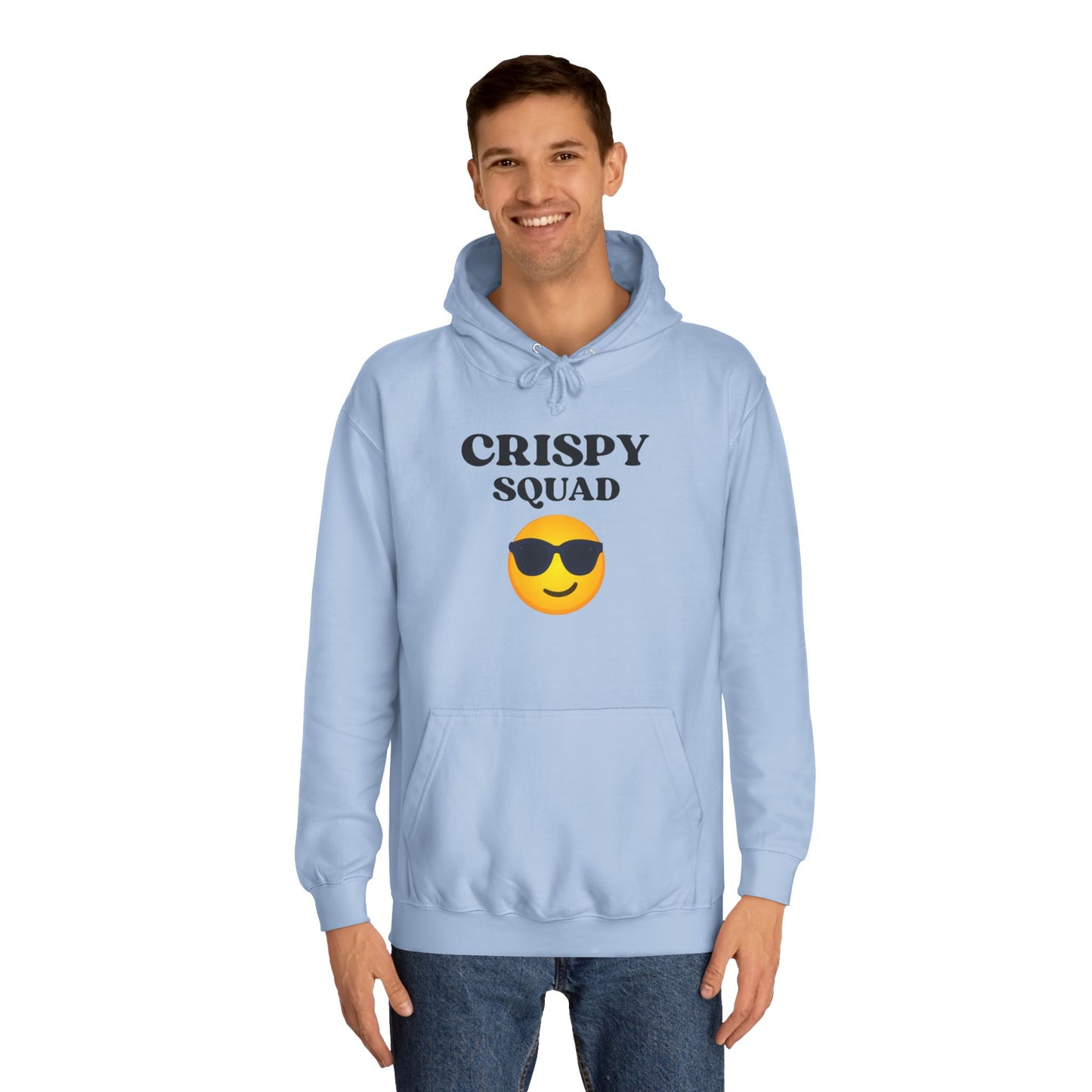 Crispy Squad Unisex College Hoodie, Funny Hoodie for Students, Casual Sweatshirt, Gift for College Friends, Fall Apparel