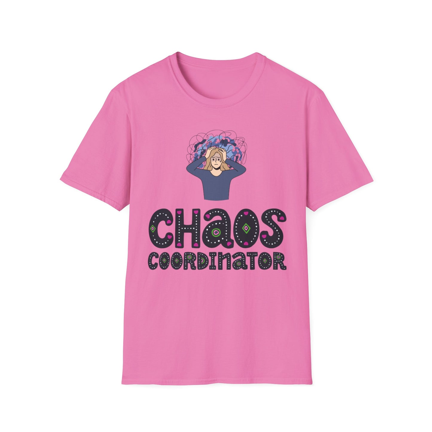 Chaos Coordinator T-Shirt, Fun Graphic Tee, Gift for Moms, Stress Relief Shirt, Self-Care Apparel, Quirky Humor Clothing