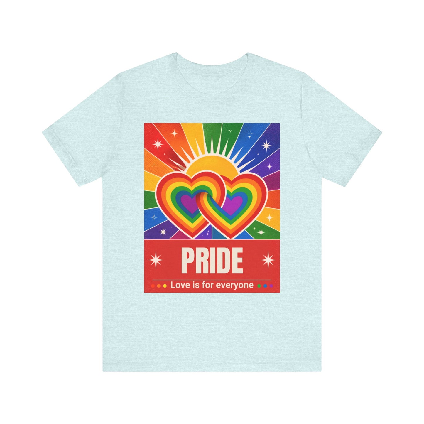 Rainbow Double Hearts Pride Tee | Love Is For Everyone