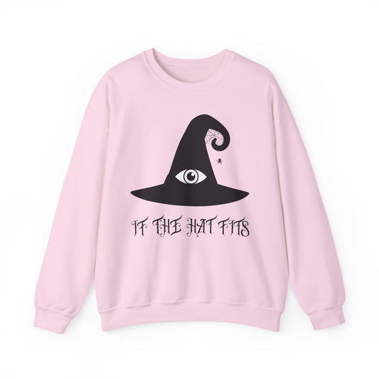 Halloween Unisex Sweatshirt - If The Hat Fits, Cozy Fall Wear, Witchy Vibe Apparel, Perfect for Spooky Season, Gift for Occasions