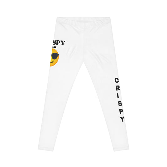 Crispy Vibe Women's Casual Leggings | Fun Activewear, Comfortable Athleisure, Workout Pants, Cheerful Yoga Leggings, Gift for Friends