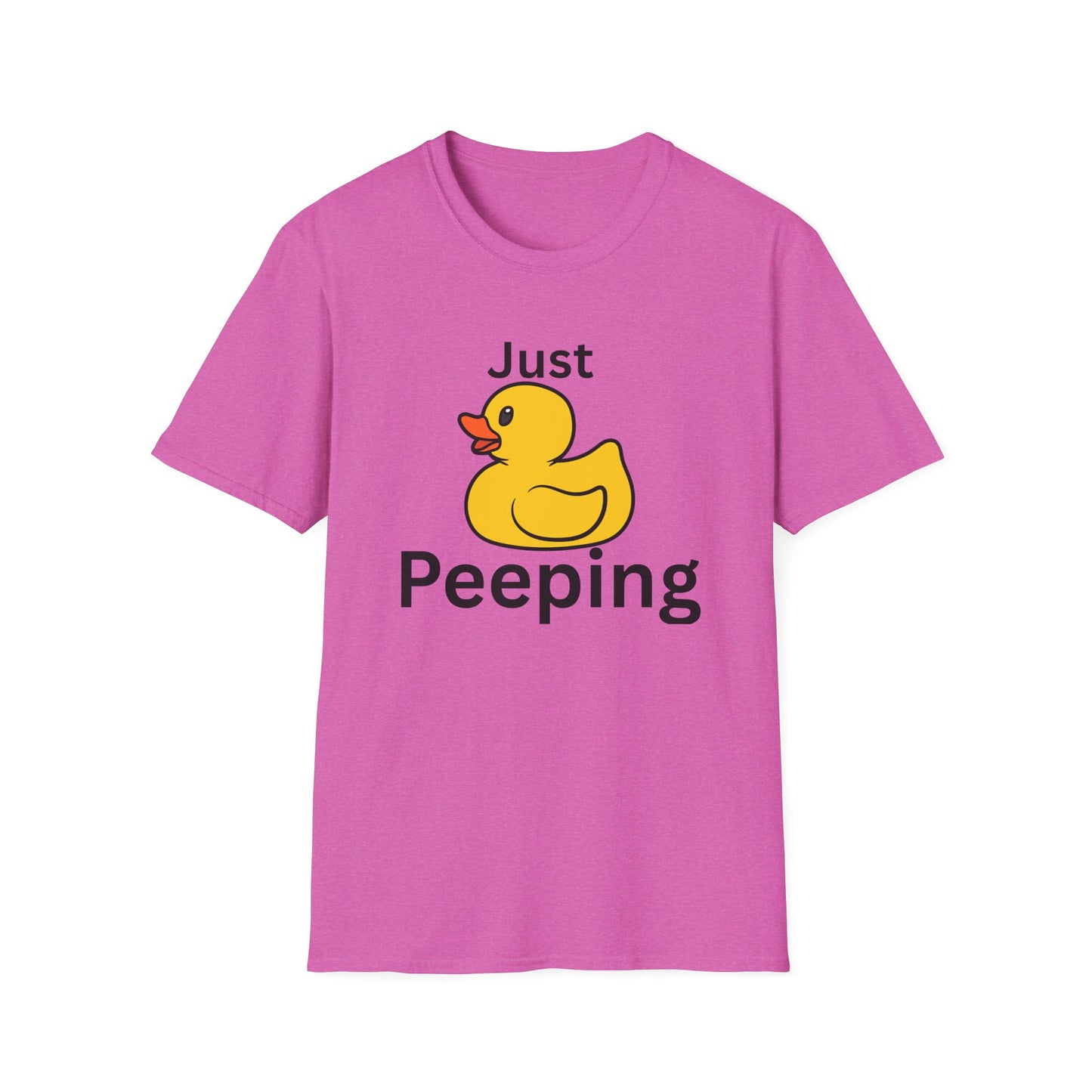 Just Peeping Duck T-Shirt, Fun Graphic Tee, Gift for Duck Lovers, Casual Apparel, Cute Gift for Birthdays