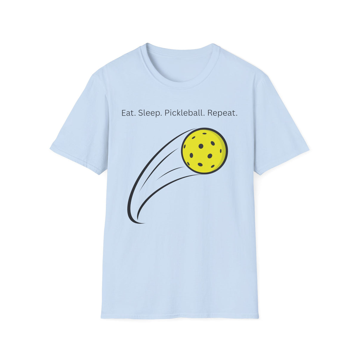 Eat. Sleep. Pickleball. Repeat. T-Shirt | Pickleball Ball Graphic Tee