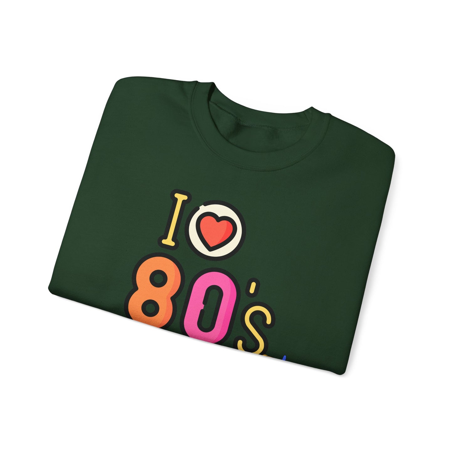 I Heart 80's Roller Skate Sweatshirt | Retro Tape Cassette 80s