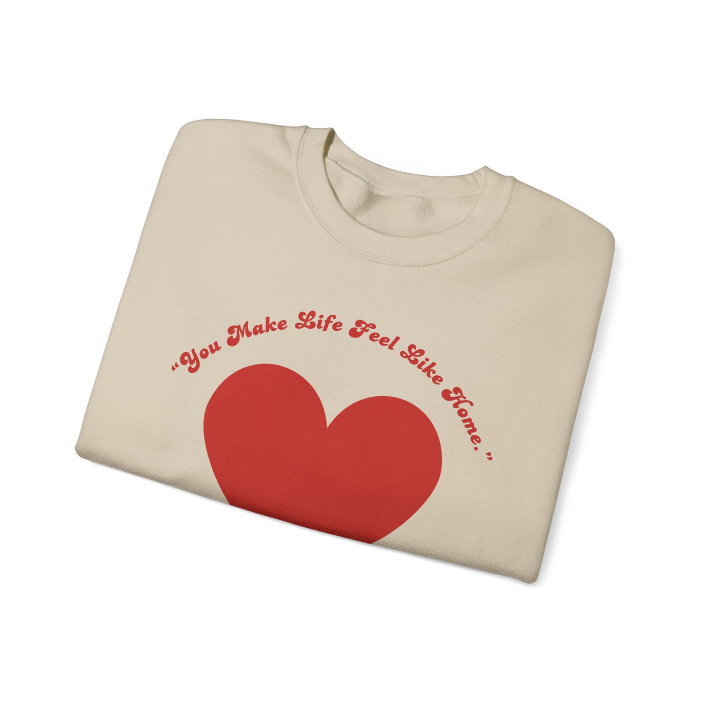 Red Heart Crewneck Sweatshirt | Minimal Love Graphic