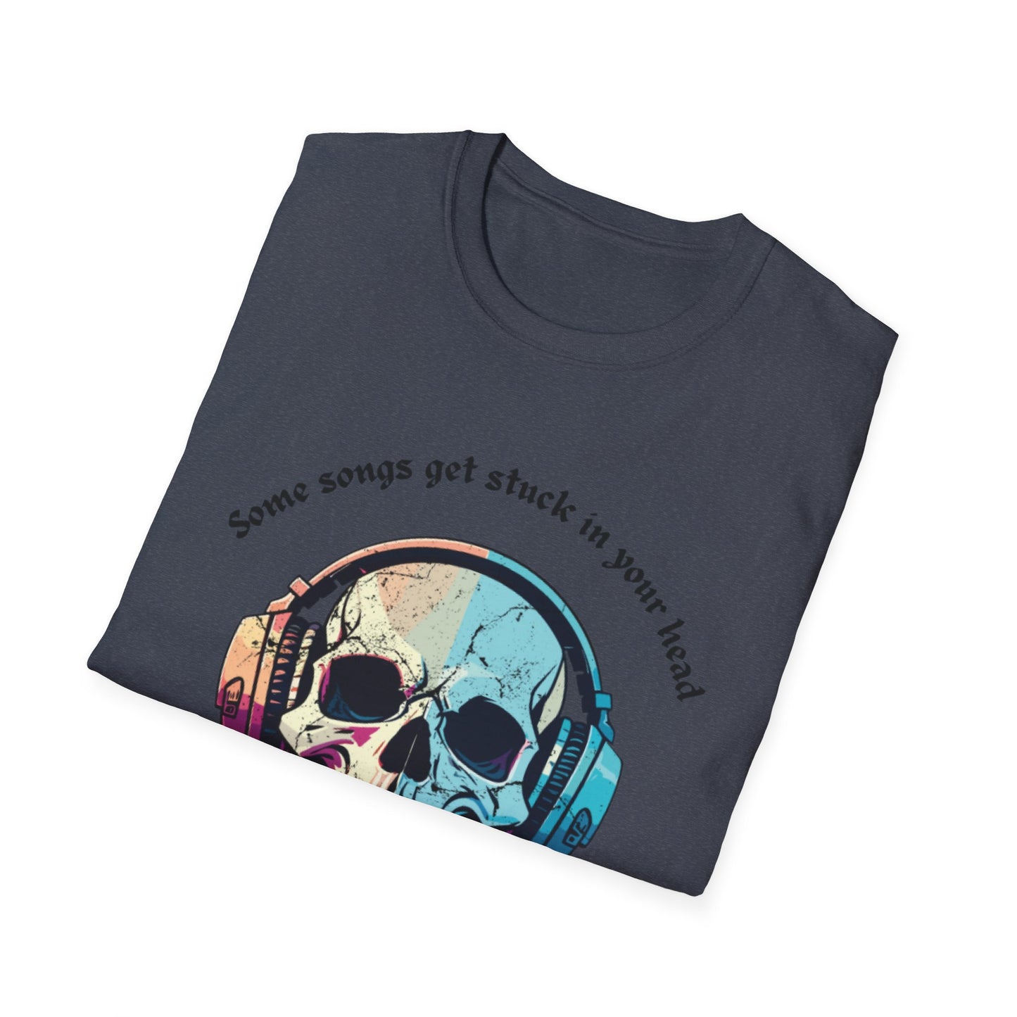 Skull Music T-Shirt - Cool Graphic Tee for Music Lovers, Perfect Gift for Halloween, Birthday, Concerts, Casual Wear, Soft And Comfy