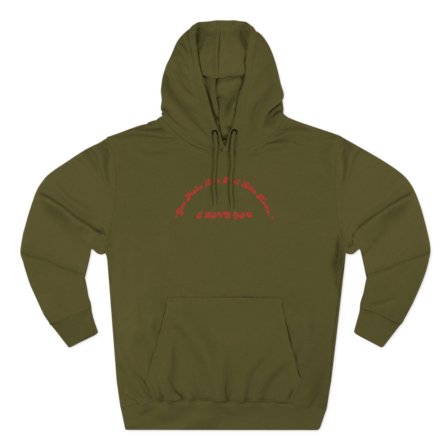 Minimalist White Hoodie with Red Script – 'I Hope You' Comfort Pullover