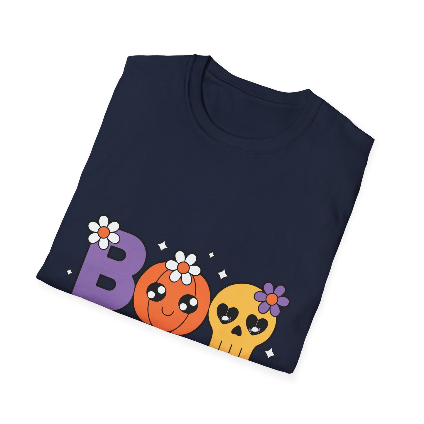 Whimsical Halloween T-Shirt with Boo Design, Cute Graphic Tee, Fall Fashion, Gift for October Birthdays, Spooky Season Apparel
