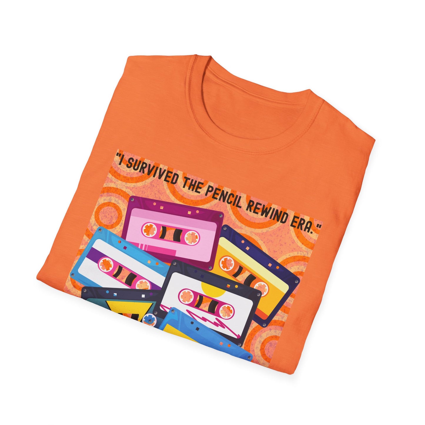Vintage 90s T-Shirt, Retro Graphic Tee, I Survived the Pencil Rewind Era, Gift for Music Lovers, Nostalgic Apparel