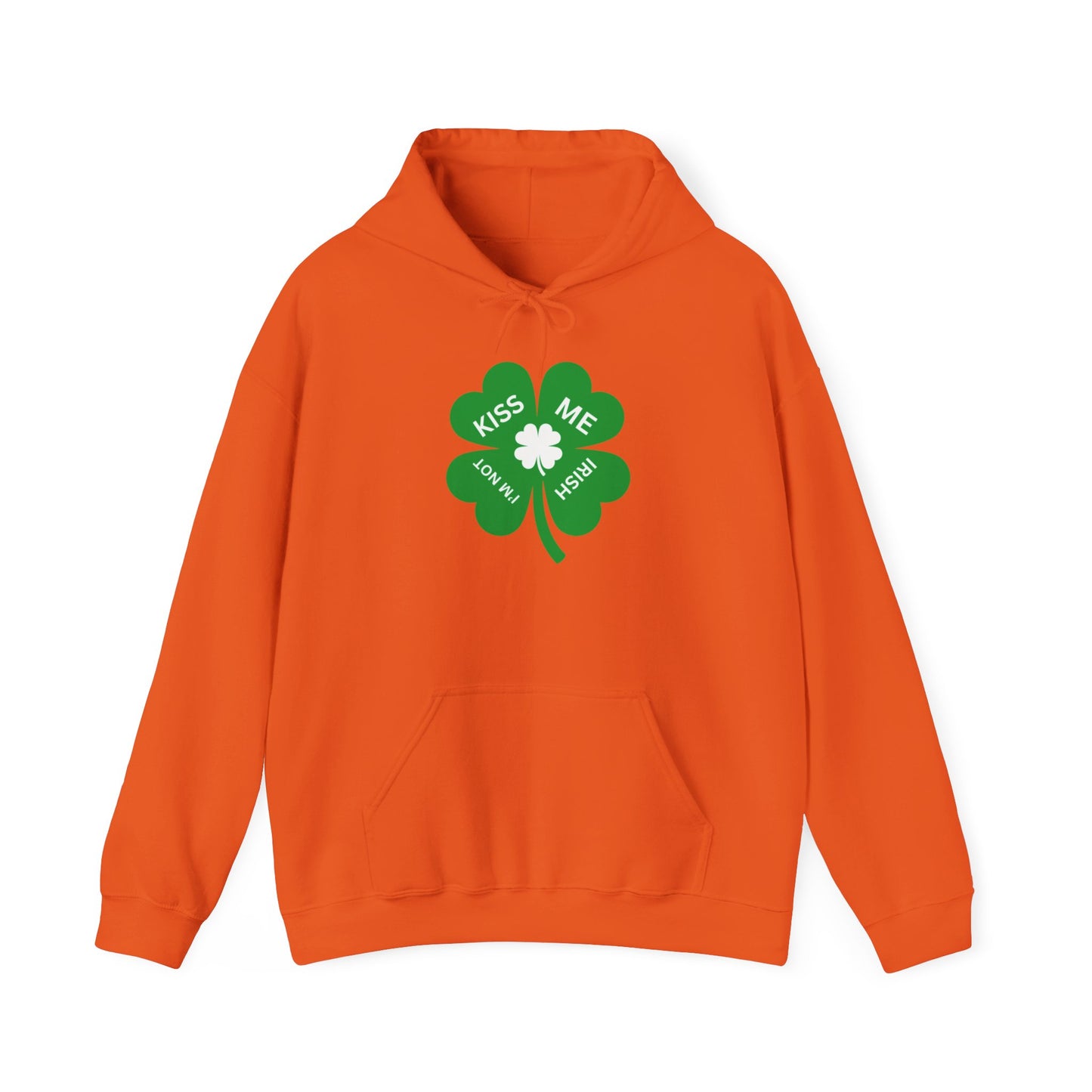 Kiss Me I'm Irish Hoodie, St. Patrick's Day Apparel, Unisex Sweatshirt, Shamrock Gift, Holiday Clothing, Irish Pride