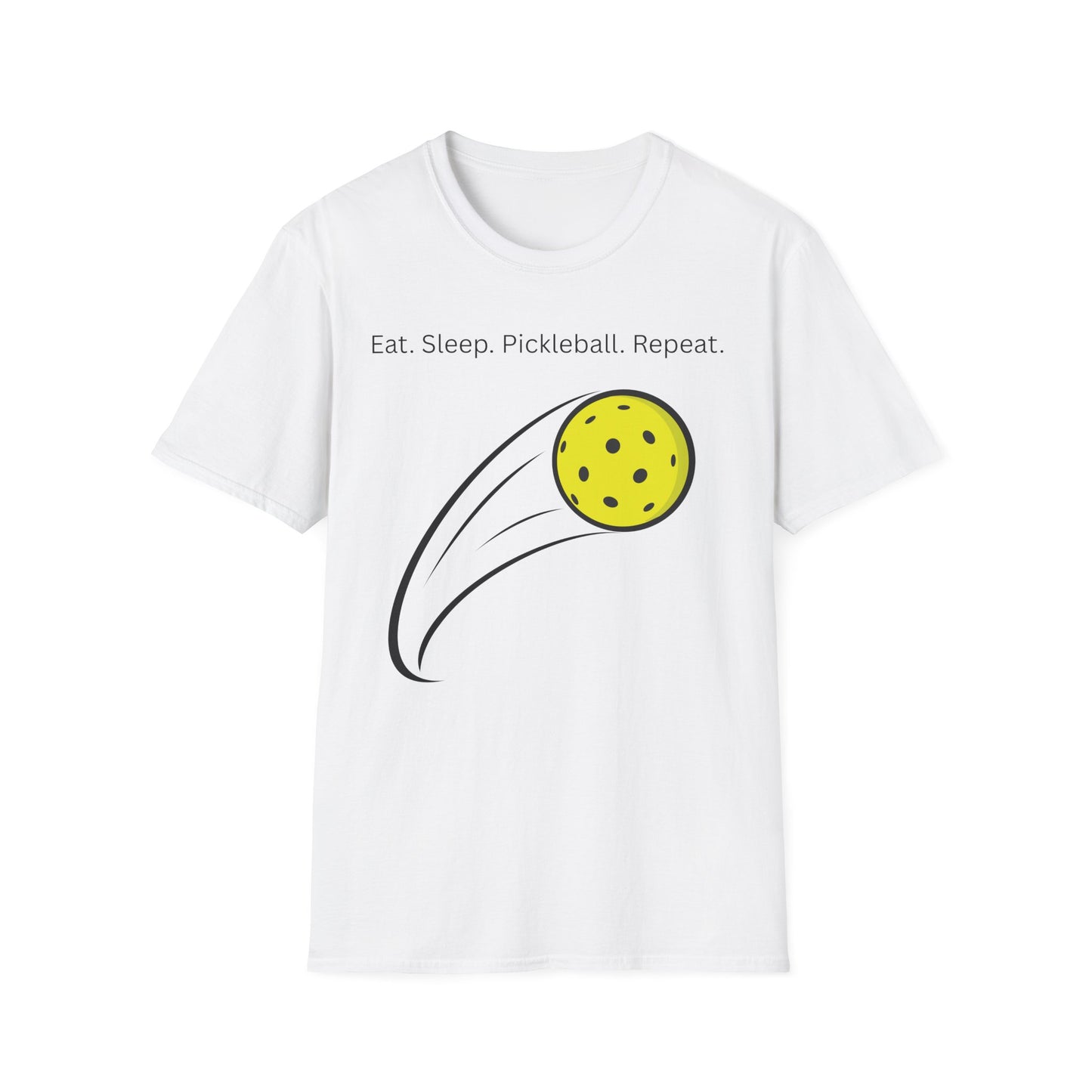 Eat. Sleep. Pickleball. Repeat. T-Shirt | Pickleball Ball Graphic Tee