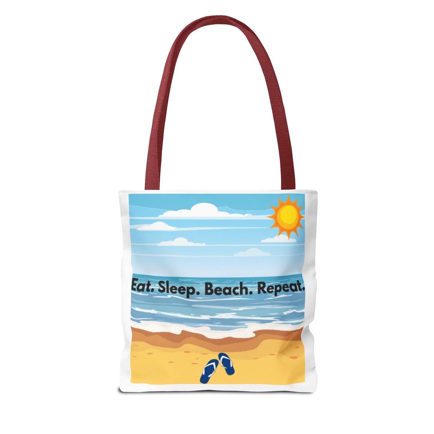 Beach Vibes Tote Bag - Eat Sleep Beach Repeat, Summer Bag, Vacation Essentials, Eco-friendly Tote, Beach Gift