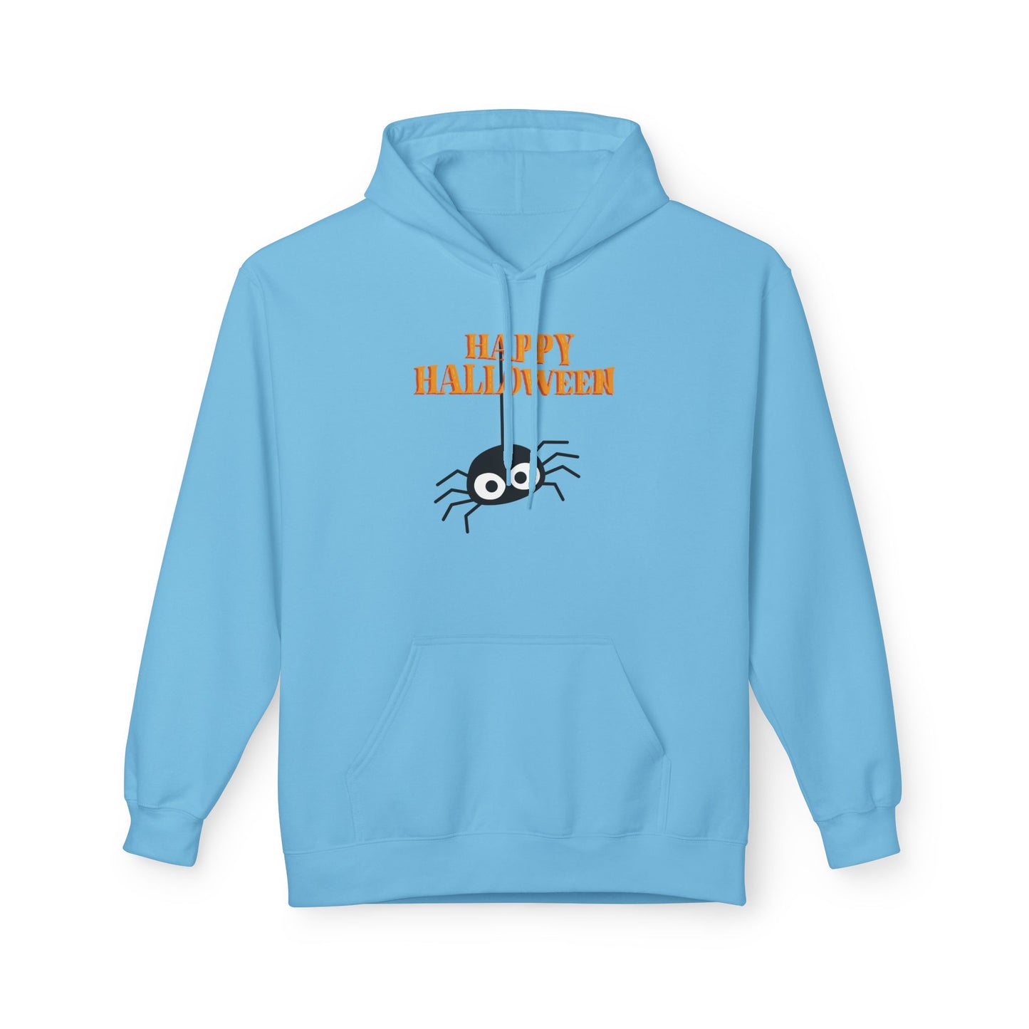 Happy Halloween Spider Hoodie, Unisex Fleece Hoodie, Cozy Fall Fashion, Halloween Costume, Spooky Season Apparel, Trick or Treat Sweater