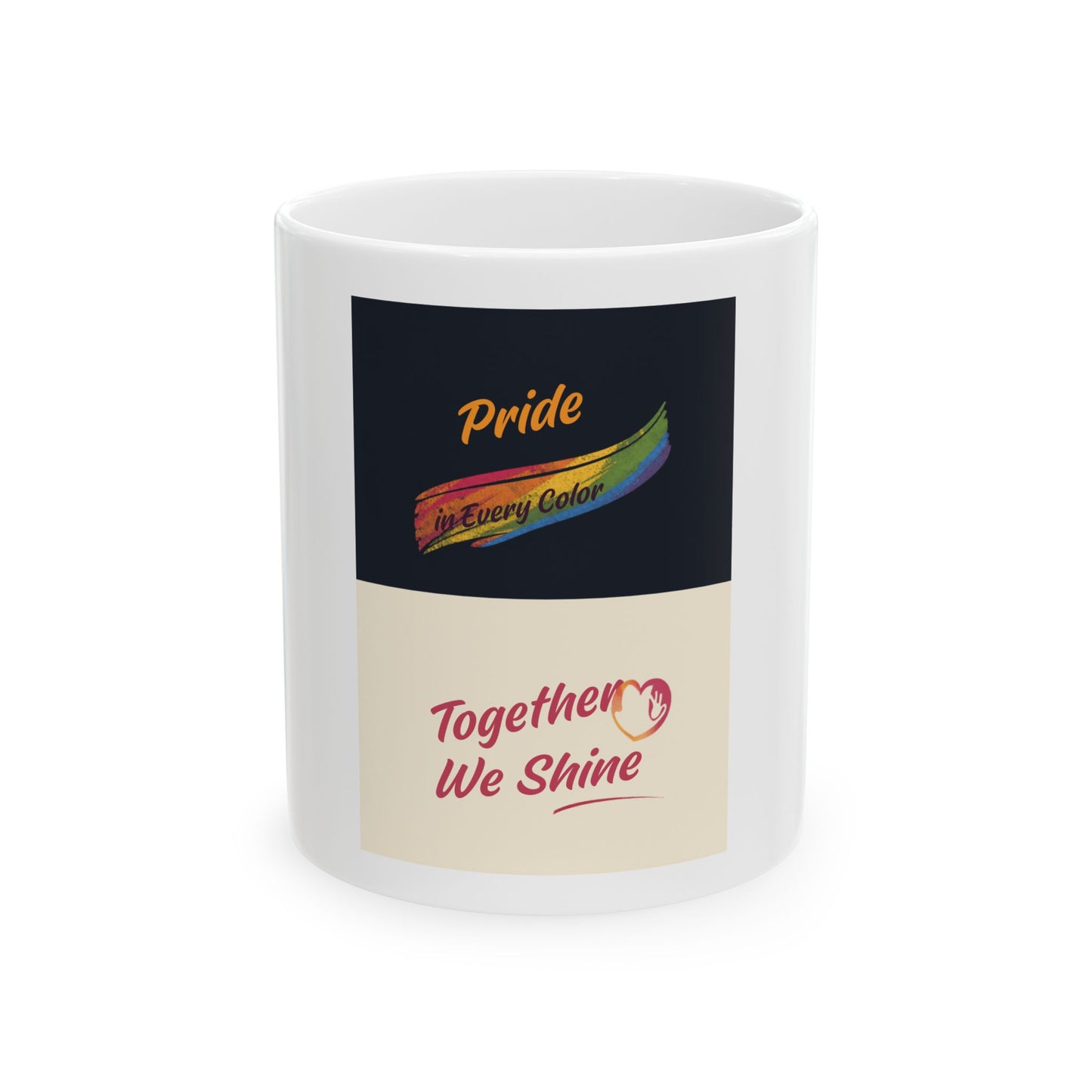 Pride Rainbow Wave Together We Shine Mug | Ceramic Coffee Cup