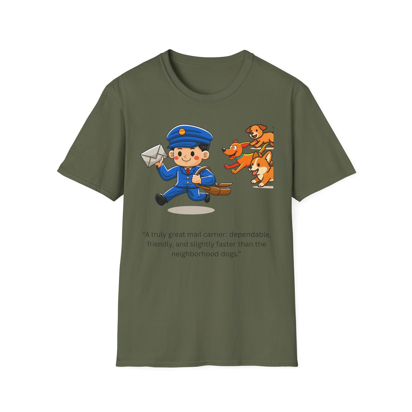 Friendly Neighborhood Mail Carrier T-Shirt, Unisex Graphic Tee, Dog Lover Gift, Animal Lover Apparel, Cute Animal T-Shirt, Fun Gift Idea