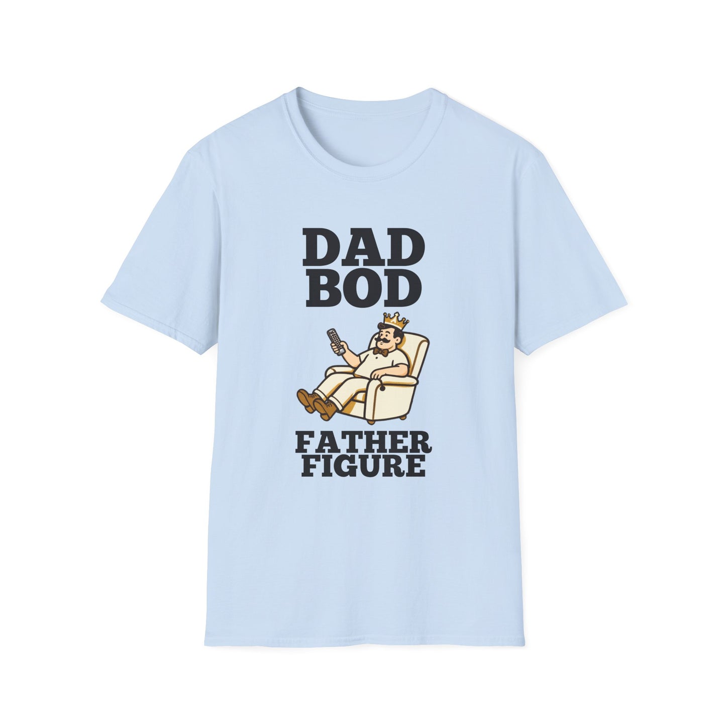 Dad Bod King illustration T-Shirt | Father Figure typography tee