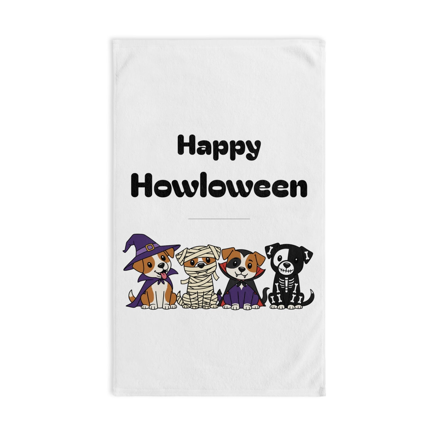 Halloween Dog Hand Towel, Funny Dog Towel, Pet Lover Gift, Kitchen Decor, Holiday Bath Towel, Howloween Decoration