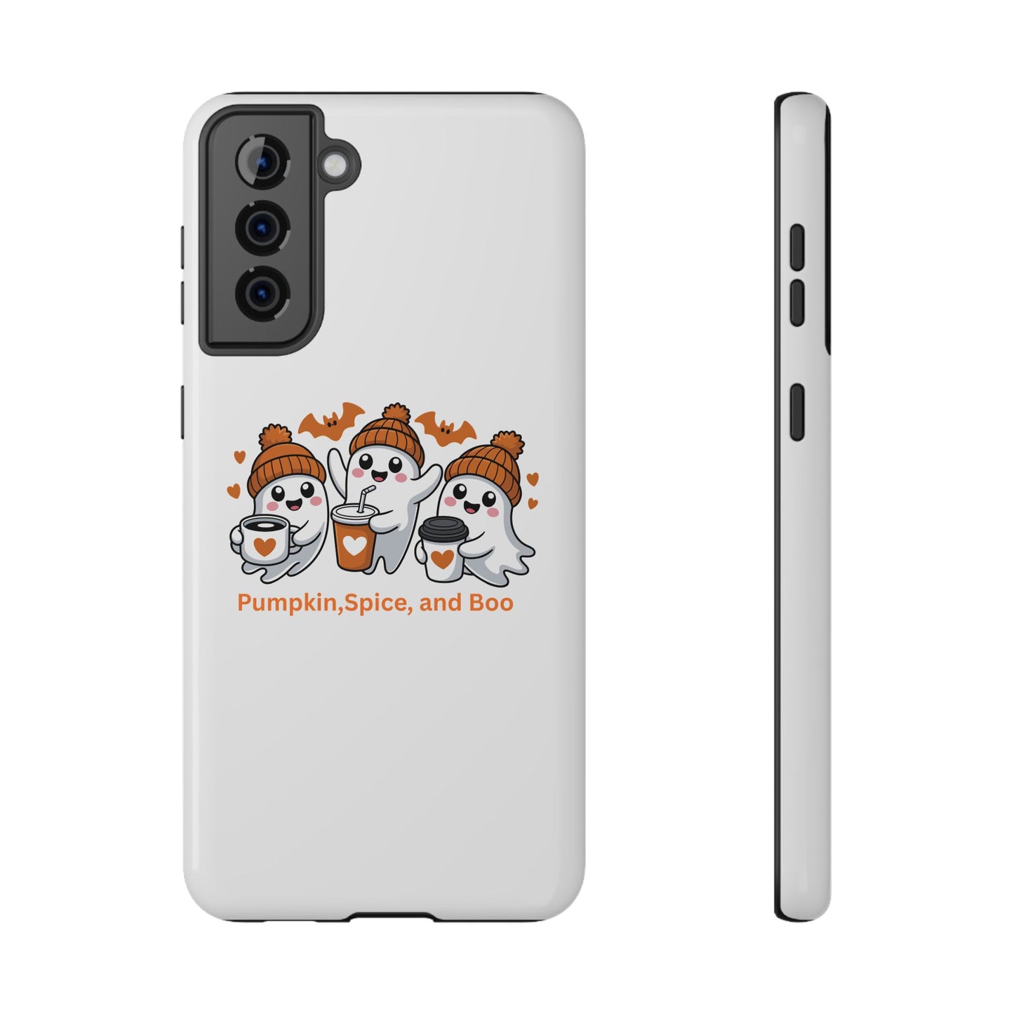 Cute Fall Ghosts Phone Case, Pumpkin Spice and Boo Cell Phone Cover, Halloween Accessory, Unique Gift for Spooky Season, Fall Decor