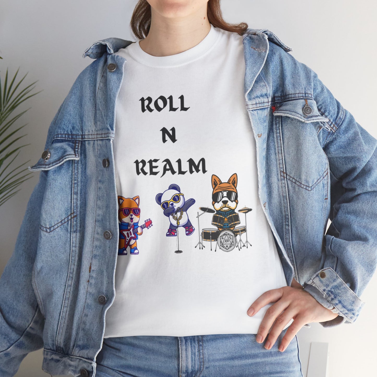 Music-Themed Unisex Heavy Cotton Tee - "Roll N Realm"