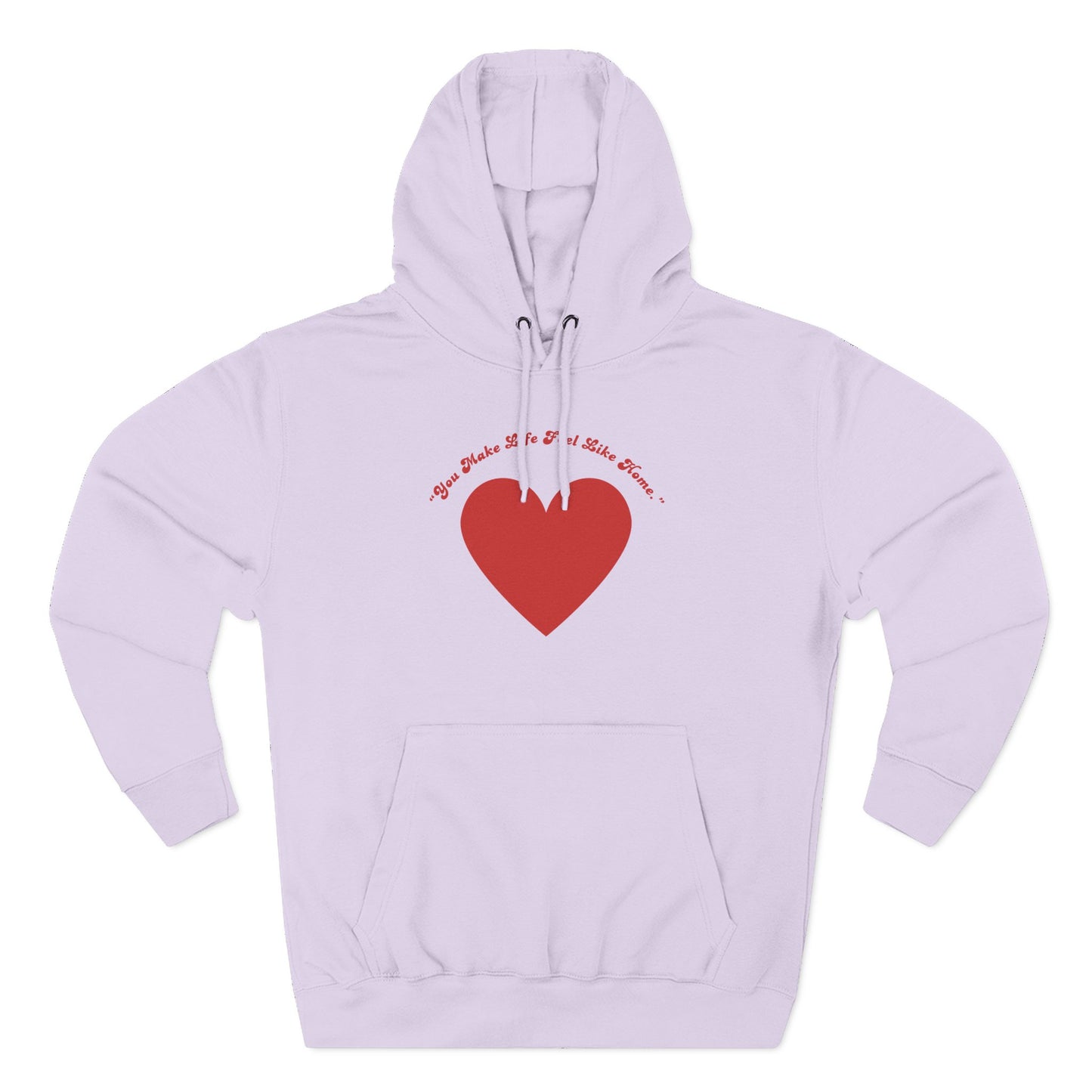 Red Heart Illustration Hoodie | Simple Minimal Love Graphic