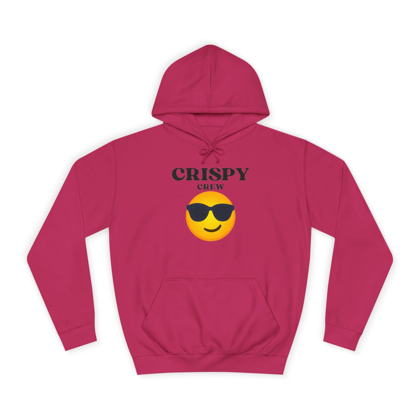 Crispy Crew Unisex College Hoodie, Funny Sweatshirt, Gift for Students, Casual Apparel, College Life Hoodie, Emojis, Comfortable Wear