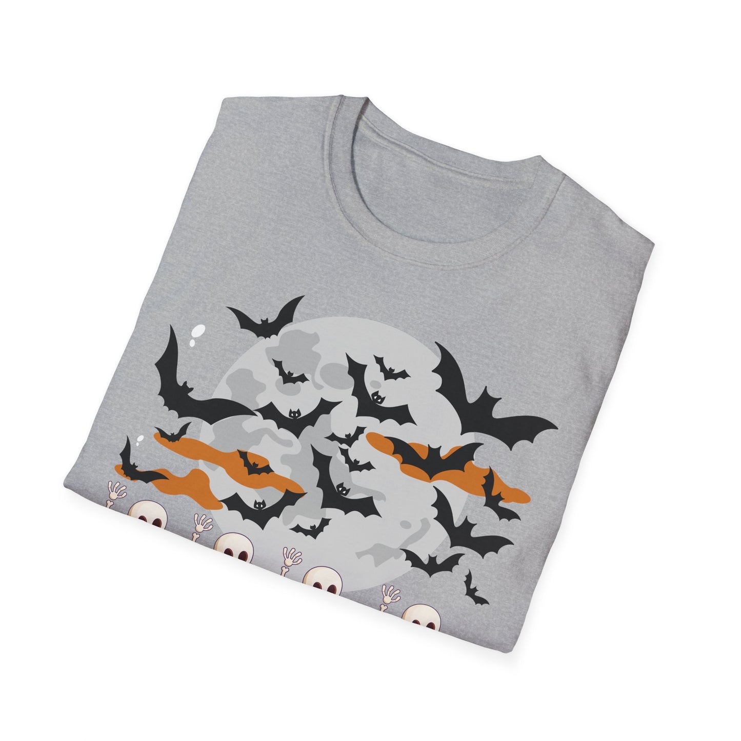 Halloween Skeleton Dance T-Shirt, Unisex Tee for Halloween Parties, Spooky Season Shirt, Cute Skeleton Design, Fun Graphic Tee