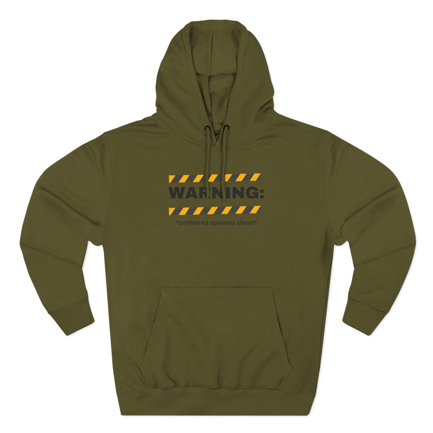 Warning: Unfiltered Opinions Ahead Hoodie | Humor, Caution Tape Design