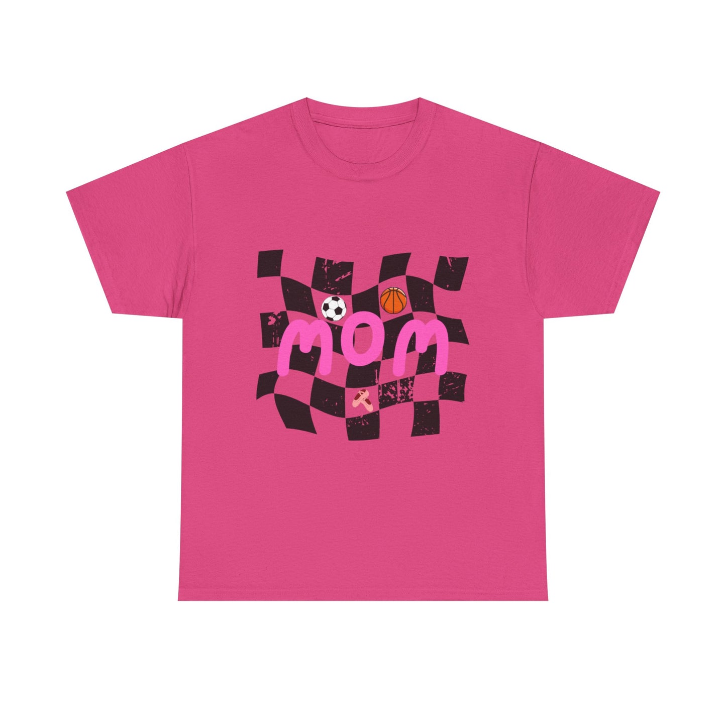 Sporty Mom Unisex Heavy Cotton Tee, Perfect Gift for Moms, Birthday Gift, Mother's Day, Family Events, Sports Enthusiasts