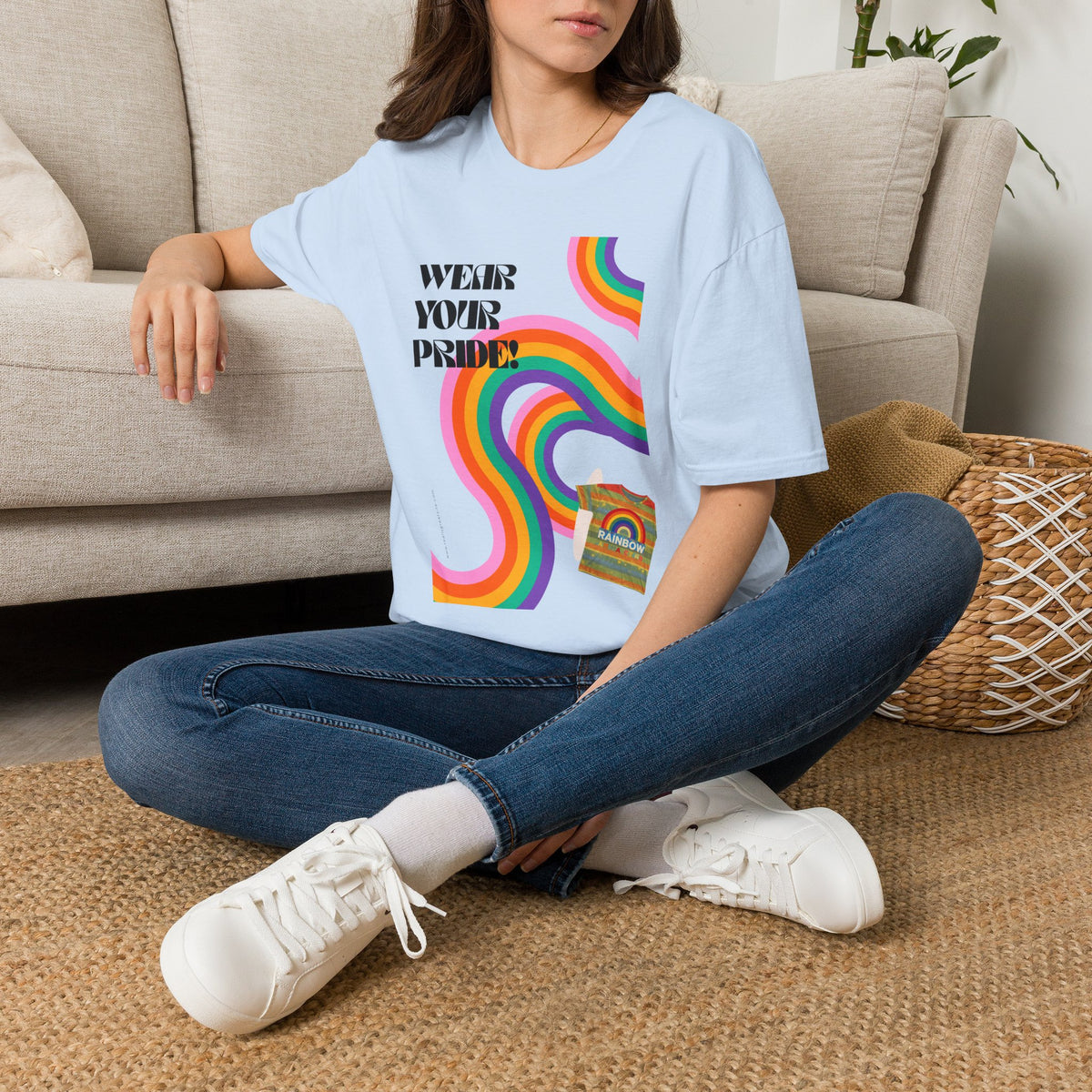 Wear Your Pride T-Shirt | Rainbow Waves LGBT Pride Tee