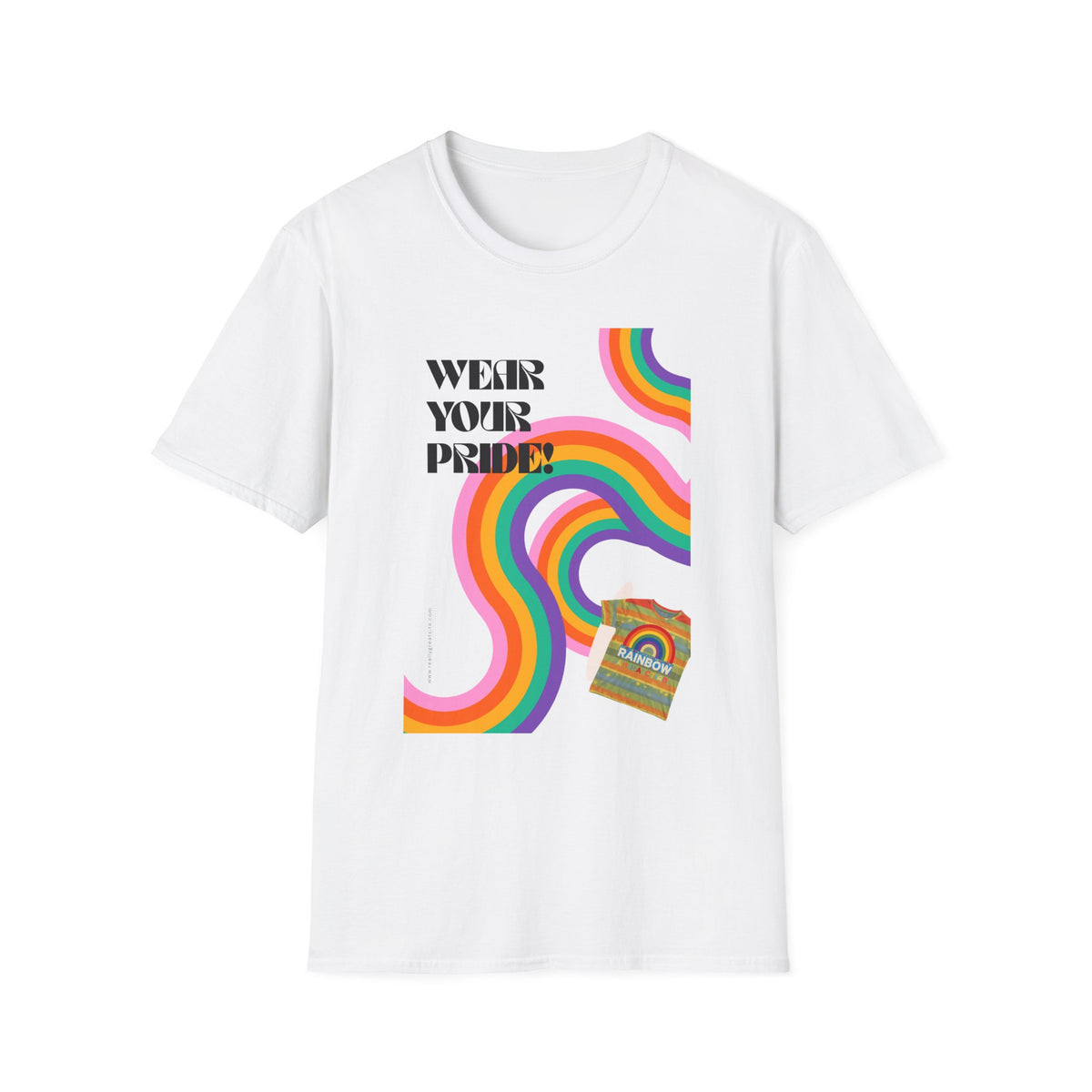 Wear Your Pride T-Shirt | Rainbow Waves LGBT Pride Tee