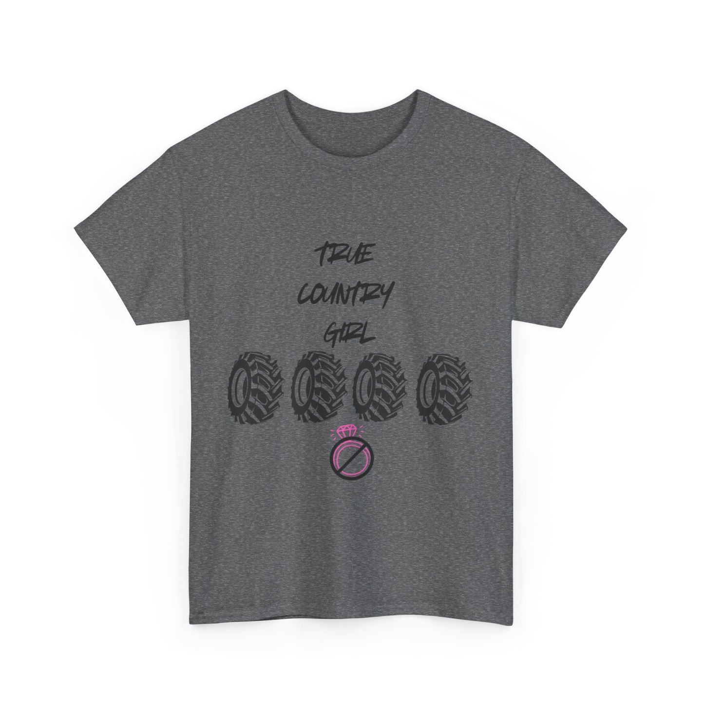 True Country Girl Unisex Heavy Cotton Tee, Country Style Shirt, Gift for Farm Lovers, Country Life Apparel, Casual Tee