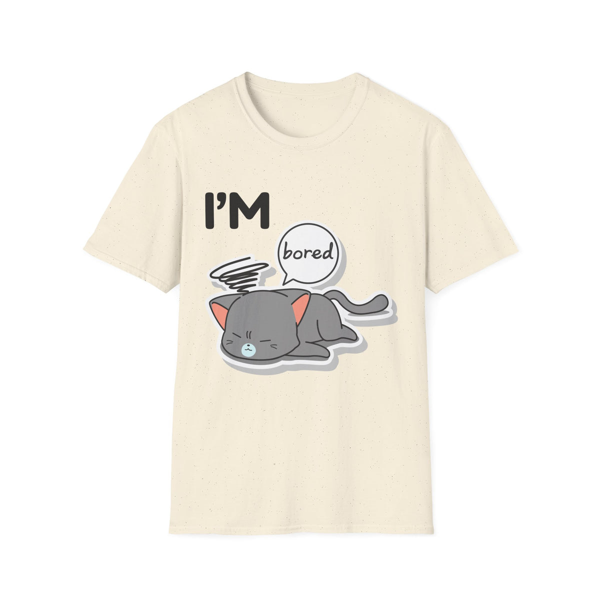 I'm Bored Sleeping Cat T-Shirt | Cute Kawaii Cat Illustration